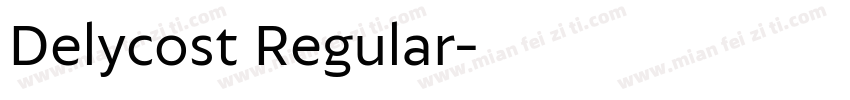 Delycost Regular字体转换